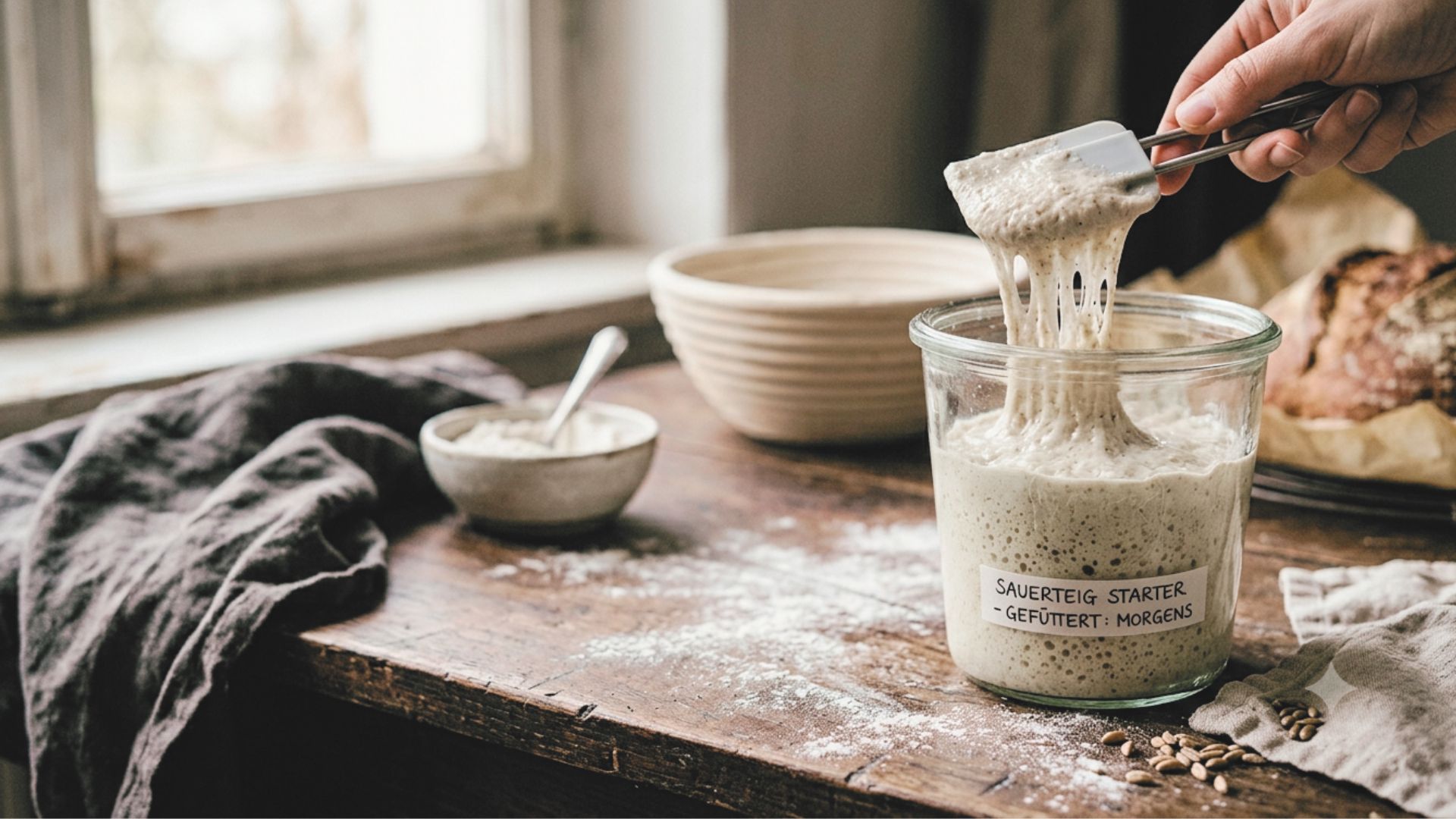 Sauerteig in der Backstube
