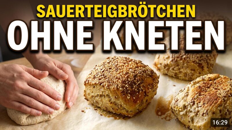 No Knead Sauerteigbrötchen: Marcel Paa backt Brötchen ohne Kneten