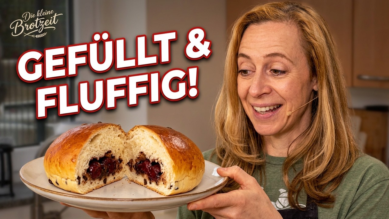 Saftige Kirschfüllung & fluffiges Milchbrötchen: Schwarzwälder Kirschwölkchen